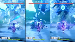 Raiden Shogun C0, C2, C3 Comparison | Genshin Impact