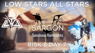 Arknights CC#10 Day 7 Sandsea Remnants Risk 8 Low Rarity Guide
