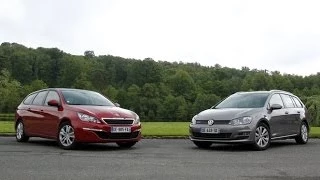 Comparatif Peugeot 308 SW - Volkswagen Golf SW