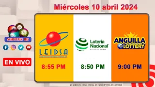Lotería Nacional LEIDSA y Anguilla Lottery en Vivo 📺│Miércoles 10 abril 2024-- 8:55 PM