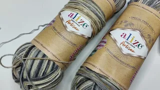 Второй старт в триостартах Июнь'22 перчатки из Alize superwash artisan