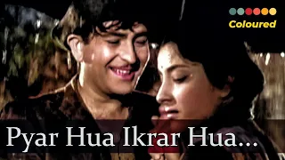 Shree 420 - Pyar Hua Ikrar Hua Hai Pyar Se - Manna Dey - Colored - Lata Mangeshkar - ProGD