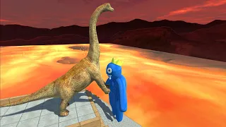 Brachiosaurus Pushes All Units Into Lava - Animal Revolt Battle Simulator