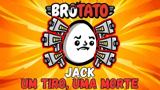 Jack destruindo os inimigos com tiros de laser | Brotato