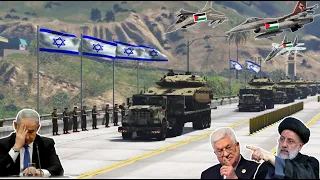 Israeli Military Tanks Supply Trucks Convoy Badly Destroyed by Irani Fighter Jets - GTA V