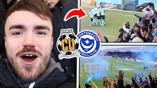 CAMBRIDGE UNITED vs PORTSMOUTH | 0-1 | PYROS & LIMBS AS COLBY BISHOP SENDS 1,500 POMPEY FANS NUTS!