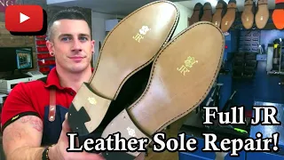 Full Leather Sole Repair! | Long Version | JR Deluxe Soles | Churches Shoes | Goodyear welted