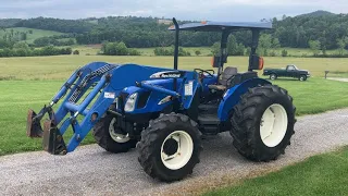 Getting the New Tractor Ready to Mow Hay! New Holland TN60A