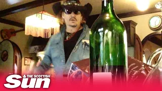 Shocking moment Johnny Depp smashes up kitchen in drunken rage as Amber Heard records on her phone