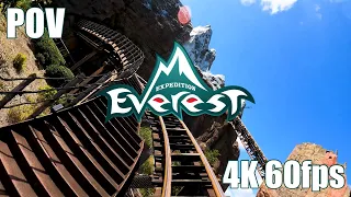 Expedition Everest Front Row POV - Disney's Animal Kingdom - 4K 60fps