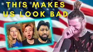 American Reacts to What's The Dumbest Thing an American Has Ever Said To You?