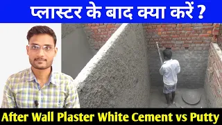 प्लास्टर के बाद क्या करें ? After Wall Plaster White Cement vs Wall Putty