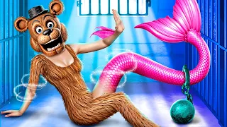 ¡Juego de Escondite EXTREMO con FNaF! Transformación de Freddy Fazbear a Sirena!