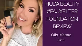 HUDA BEAUTY #FAUXFILTER FOUNDATION REVIEW AND DEMO + All Day Wear Test