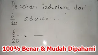 Bentuk Pecahan Paling Sederhana Dari 6/20 Adalah, Pecahan Sederhana Dari 6 Per 20