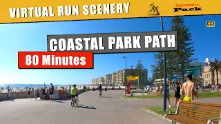 Virtual Run 80 min Coastal Path Scenery,  Australia