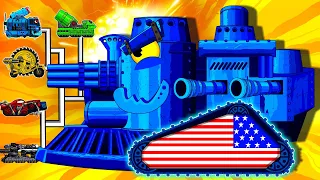 CRAWLER ARMORED TRAINS Vs Monster Truck ! Spiderman truck, Monster max american | Arena Tank Cartoon