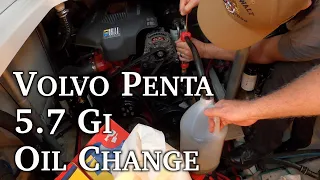 Volvo Penta 5.7 Gi Oil Change - Boat Winterization - Episode 63