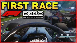 MY FIRST RACE GAMEPLAY ON F1 2018!