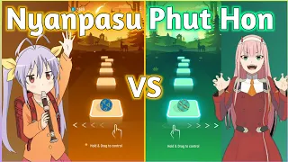 Tiles Hop - Nyanpasu Song VS 2 Phut Hon KAIZ Tik Tok Song | V Gamer FF