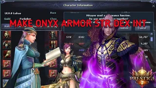 MAKE TRANSCENDED ONYX ARMOR DEX, STR, AND INT ROHAN PRESTIGE 2.0 | ROHAN ONLINE