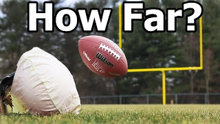 How FAR can an Airbag Launch a Football?!