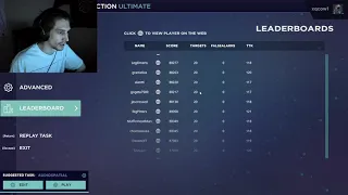 xQc on leaderboard of aimlabs sound reaction time test?