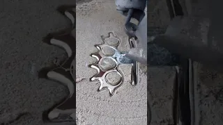 These lead casting on sand
