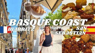 FRANCE & SPAIN in 24 hours 🥐🍷 cafes in biarritz + pinchos in san sebastián