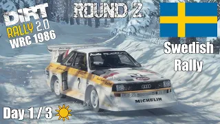WRC 1986, Round 2 - Swedish Rally - Day 1 AM: SS1 + SS2 - DiRT RALLY 2.0