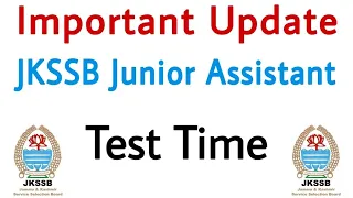 Test Time - JKSSB Junior Assistant Exam || Check Your Preparation ||