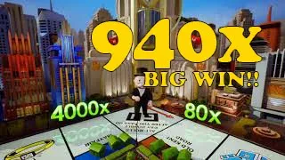 Monopoly 20x - 940x 4 Rolls BIG WIN!!!!!!