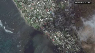 Hawaii fires before/after aerial photos of Lahaina, Maui