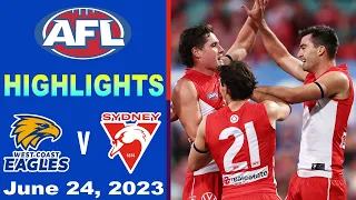 Highlights | West Coast Eagles v Sydney Swans | AFL-Round 15, 2023