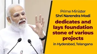 PM Modi dedicates and lays foundation stone of various projects in Hyderabad, Telangana | BJP Live