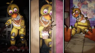 All Ruined Chica Scenes but it's Withered Chica - FNAF: Security Breach DLC Ruin (FNAF Mod)