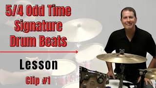 5/4 Odd Time Signature Drum Beats - Drum Lesson 1 - #shorts