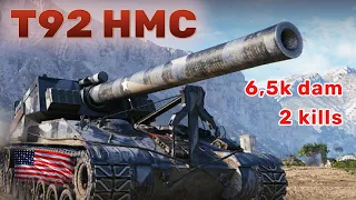 Tanks 🔥 T92 HMC 🔥 2 Kills 6,5K Damage #worldoftanks #wot #t92 #t92hmc