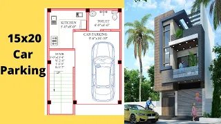 15 by 20 house plan | 15x20 house design with car parking | 35 Gaj House Design |