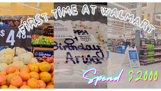 First Time at Walmart 2023 summer | SPENDING $2000 IN WALMART | Arwa Ki Birthday