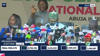 2023 PRESIDENTIAL ELECTION: INEC DECLARES BOLA AHMED TINUBU OF APC WINNER