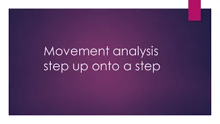 Stepping up onto a step- analysis of the hip joint