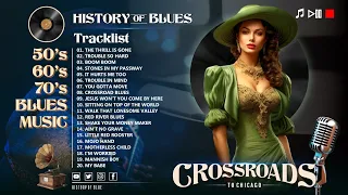 Crossroad to Chicago History of Blues 🎺Relaxing Whiskey Blues Music - Best Of Slow Blues