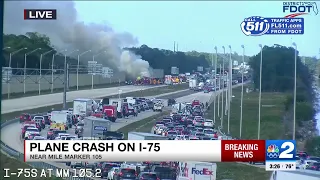 Jet crashes into vehicle near I-75 in Collier County