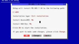 Installing MS-DOS 7.1