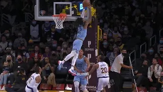 Ja Morant nearly smashed his head with this WILDEST block of the year ☠