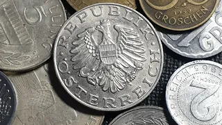 Austria's last Schilling coins with values