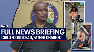 Full news conference: Missing St. Pete toddler found dead, father accused in double-murder