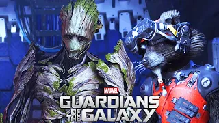 Marvel Guardians Of The Galaxy - Guardians Decide To Sell Groot Scene 4K 60FPS