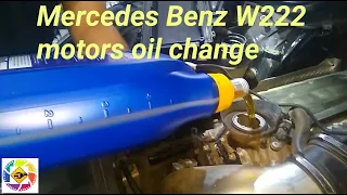 Mercedes-Benz W222  engine oil change ---- мерседес S class замена масло мотора